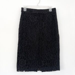 Black Lace Pencil Skirt Size 4 Woman Lined Formalwear